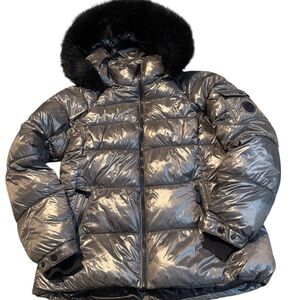 Michael Kors Faux Fur Trim Puffer Jacket